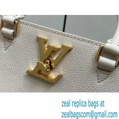 Louis Vuitton Grained calf leather Lock  &  Go Bag M23637 White 2023